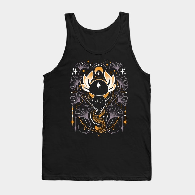 Astral Axolotl - Space Salamander Tank Top by Snouleaf